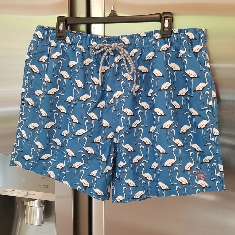 💕TED BAKER💕 Geo Flamingo Print Swim Shorts 2XL